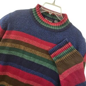 Vintage Striped Sweater 3X 4X Oversized Grunge 90s Rainbow Stefano Womens Womens